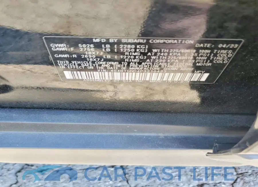 4S4BTGND4P3210433# 13
