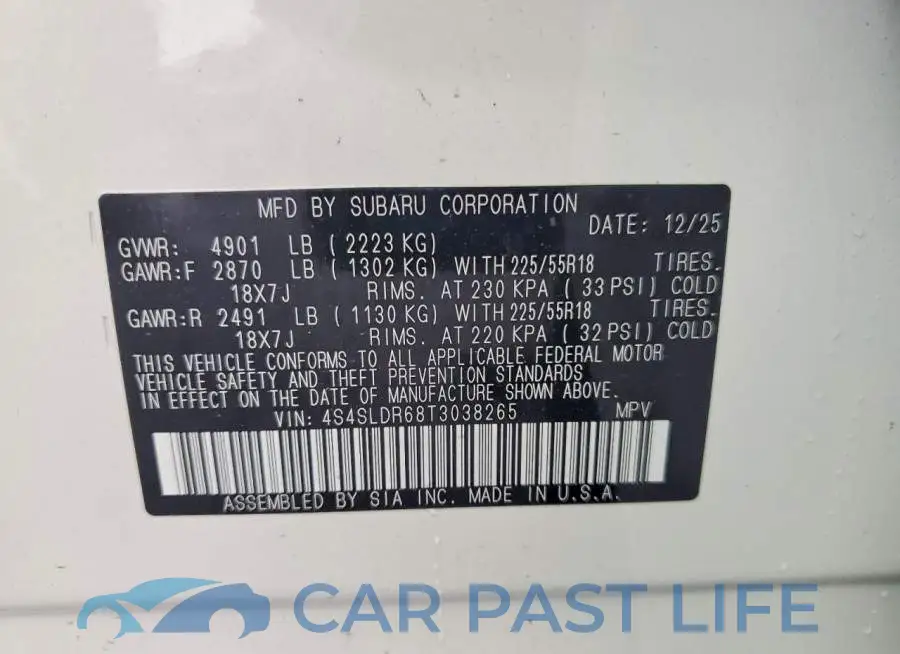 4S4SLDR68T3038265# 13
