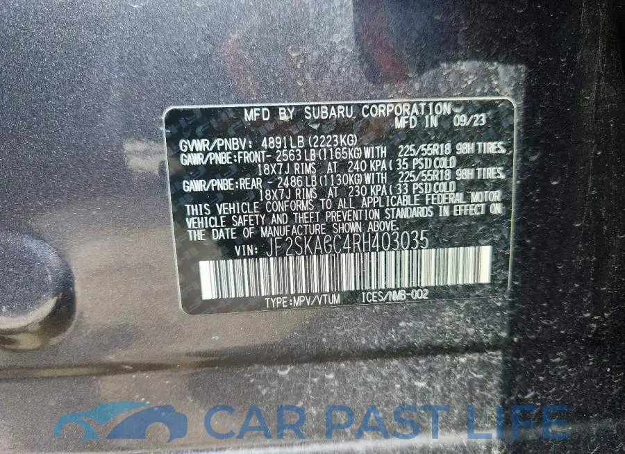 JF2SKAGC4RH403035# 13