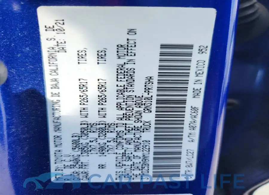 3TMDZ5BN9NM122910# 12