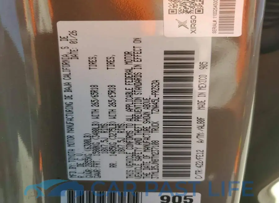 3TMLB5JN8TM237108# 12