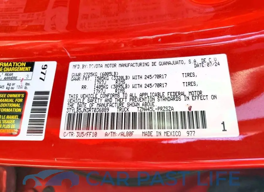 3TYLB5JN3RT036889# 12