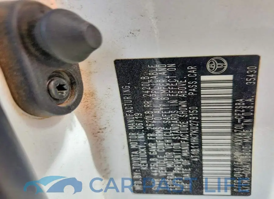 4T1B11HK7KU279150# 12