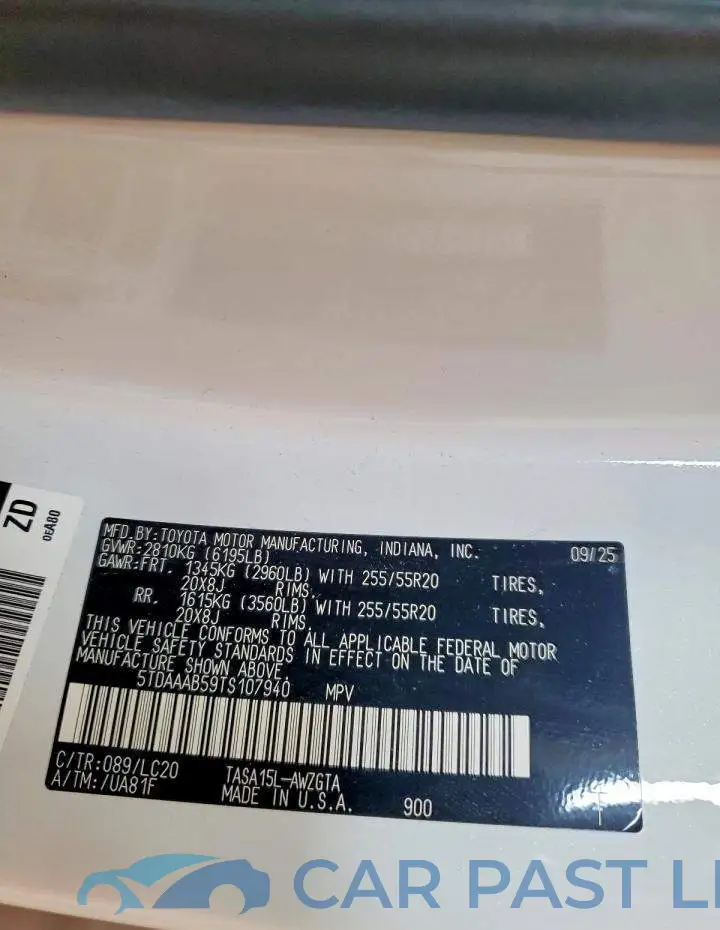5TDAAAB59TS107940# 14