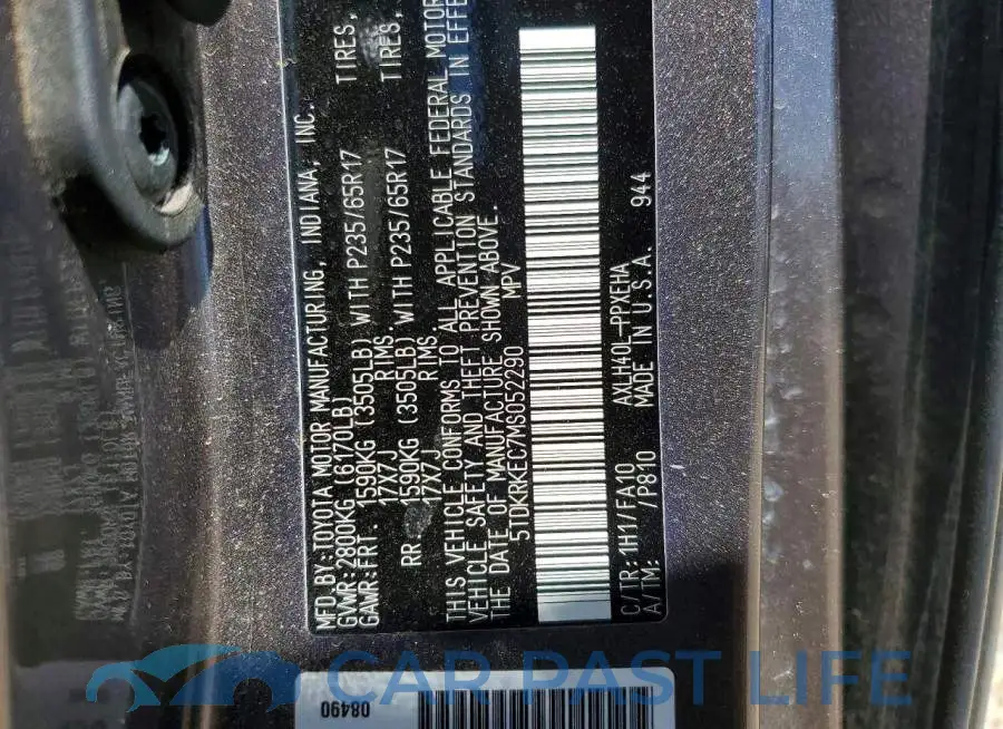 5TDKRKEC7MS052290# 13