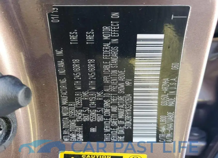 5TDKZRFH1KS312604# 14