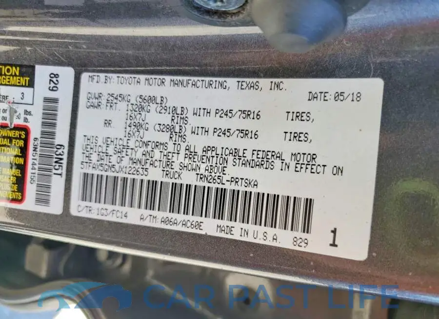 5TFAX5GN5JX122635# 13
