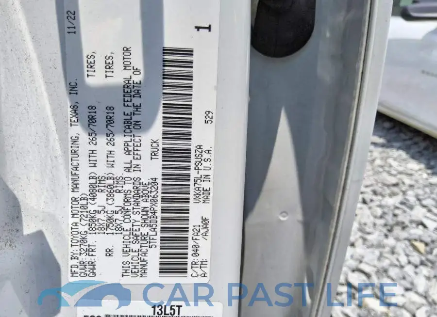 5TFLA5DB4PX063204# 8