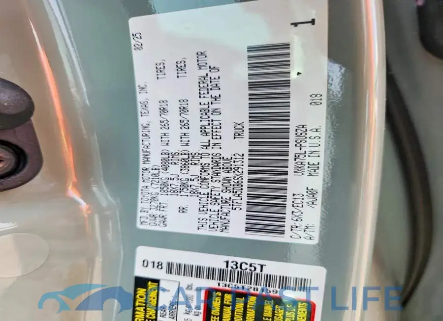 5TFLA5DB6SX291312# 12