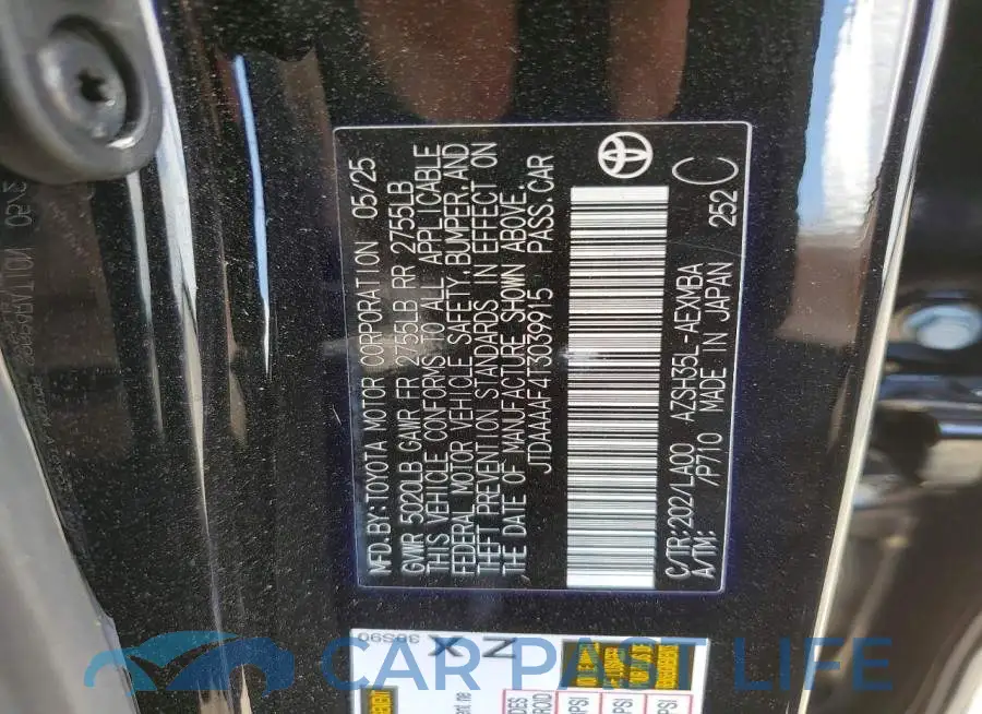 JTDAAAAF4T3039915# 12