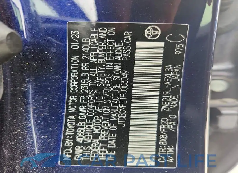 JTDBCMFE1PJ003049# 12