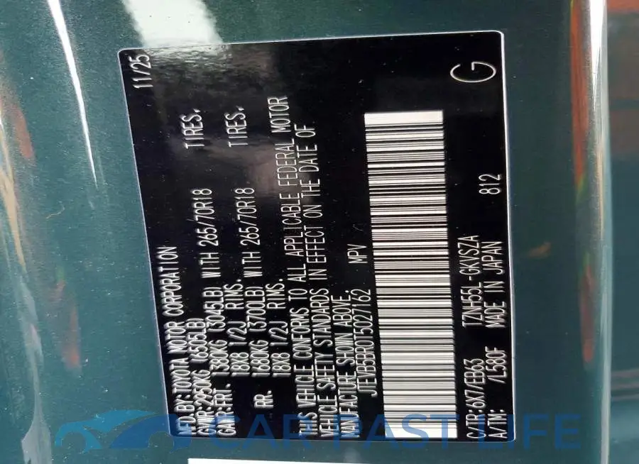 JTEVB5BR0T5027162# 14