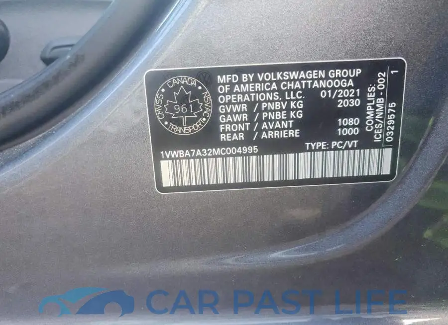 1VWBA7A32MC004995# 13