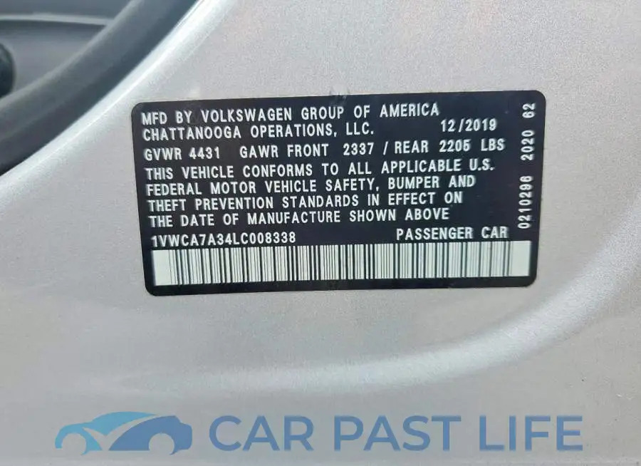 1VWCA7A34LC008338# 12