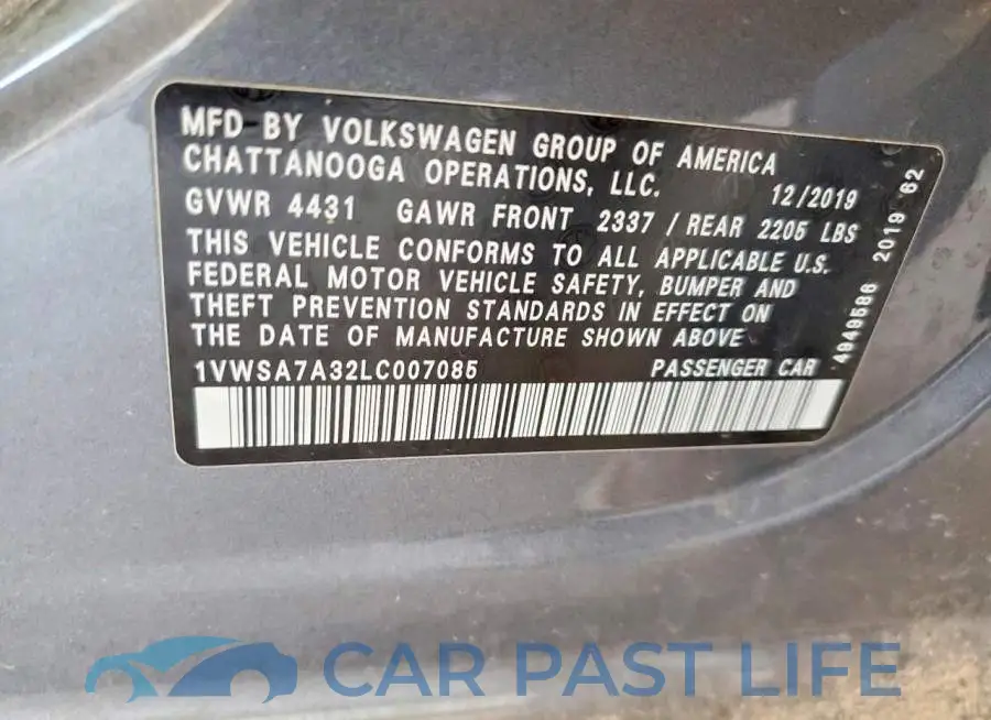 1VWSA7A32LC007085# 13