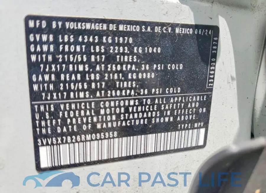 3VV5X7B26RM095958# 13