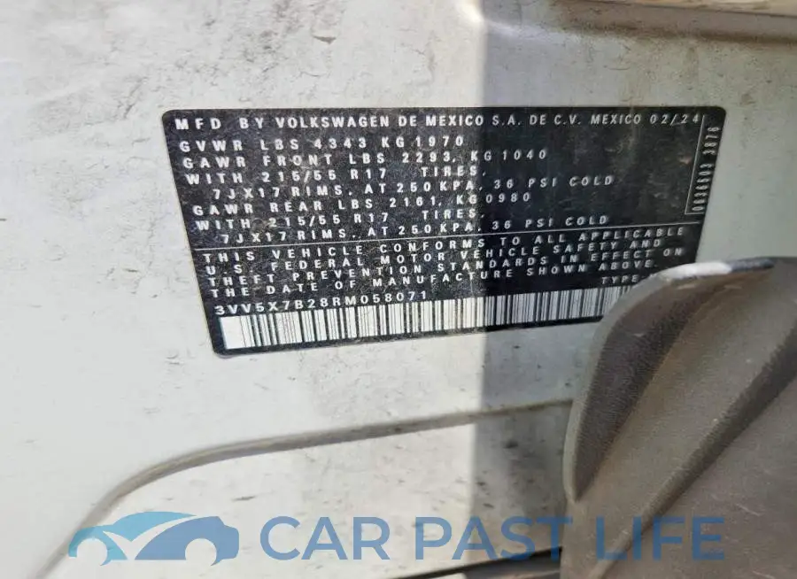 3VV5X7B28RM058071# 14