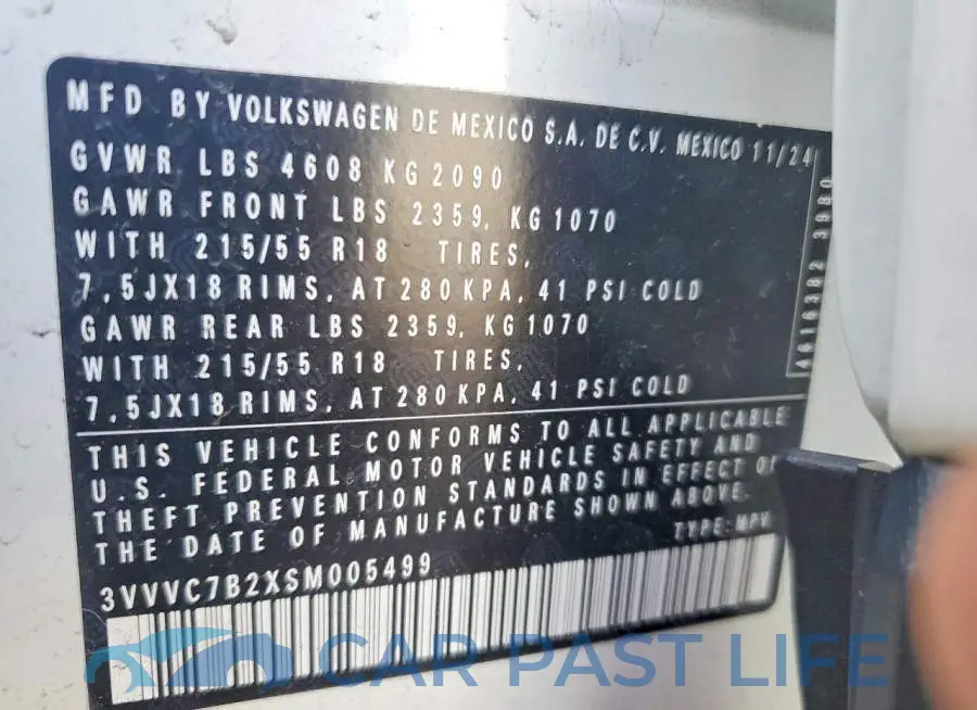 3VVVC7B2XSM005499# 13