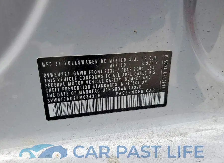3VW6T7AU2KM034319# 12