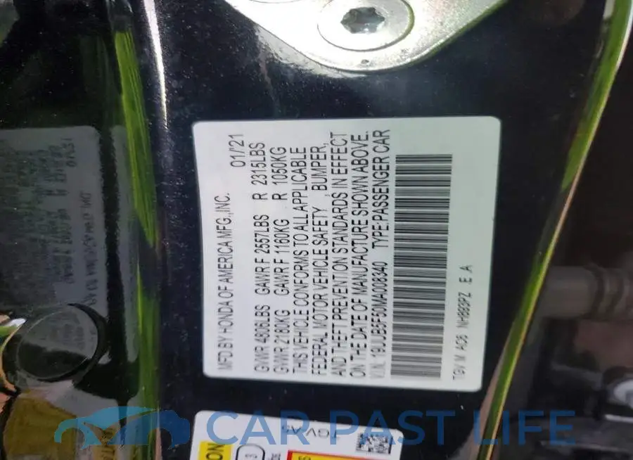 19UUB5F50MA008340# 12