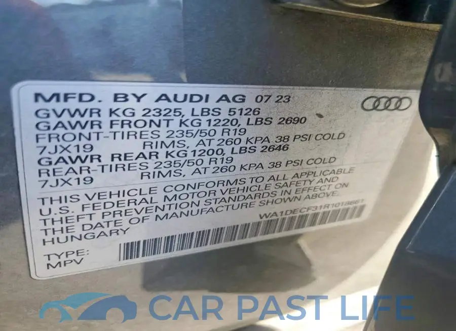 WA1DECF31R1018661# 13