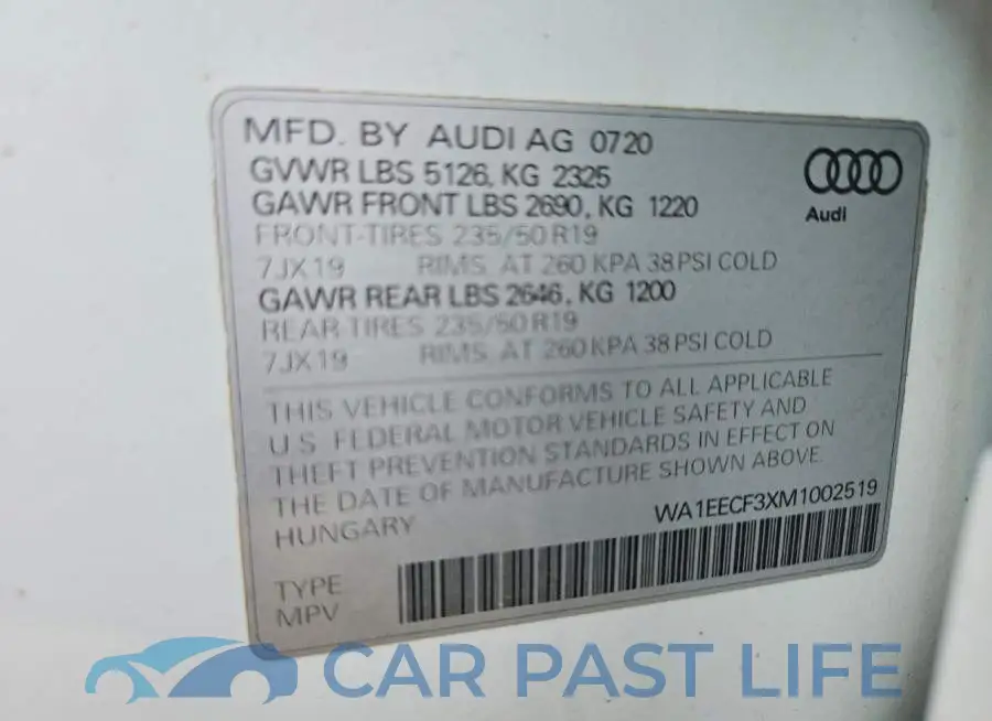WA1EECF3XM1002519# 13