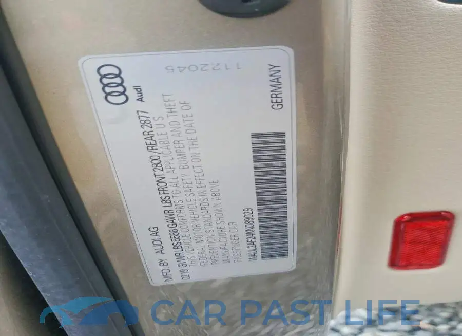 WAUL2AF24KN089029# 12