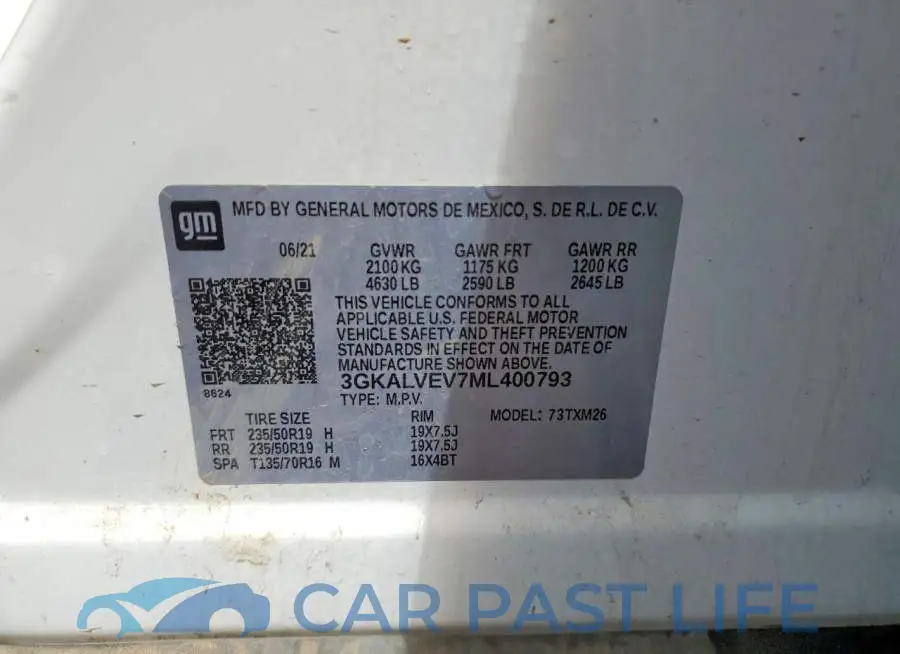 3GKALVEV7ML400793# 13