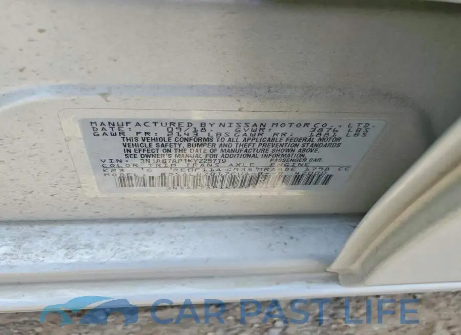 3N1AB7AP1KY225719# 14