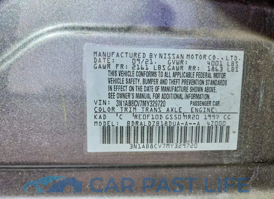 3N1AB8CV7MY329720# 12