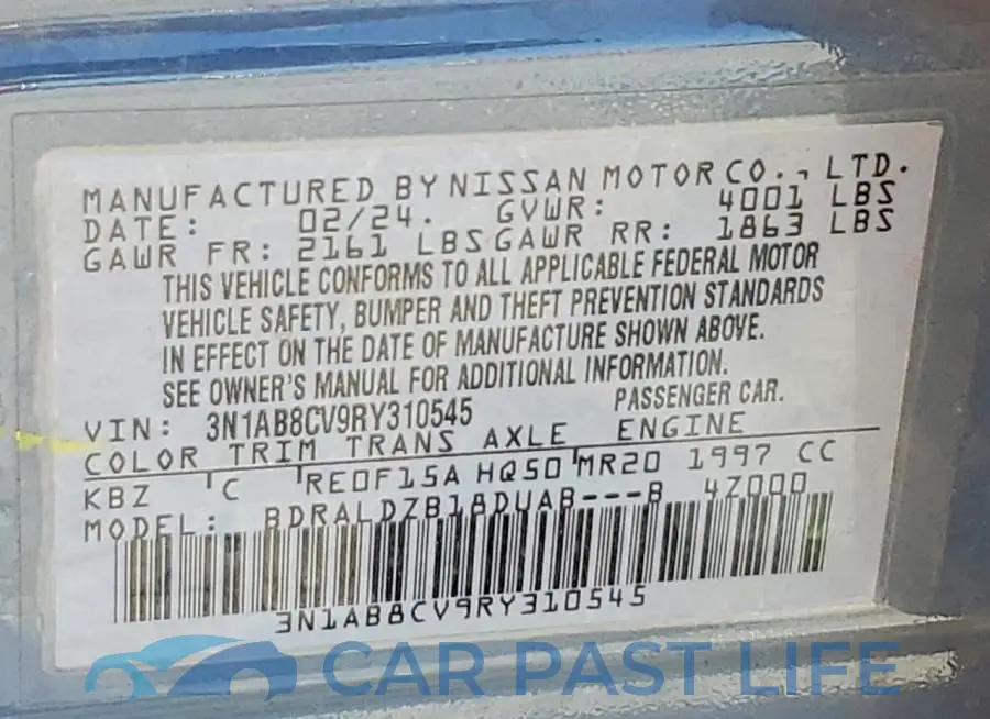 3N1AB8CV9RY310545# 12