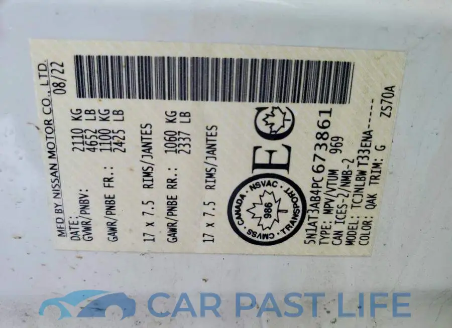 5N1AT3AB4PC673861# 14