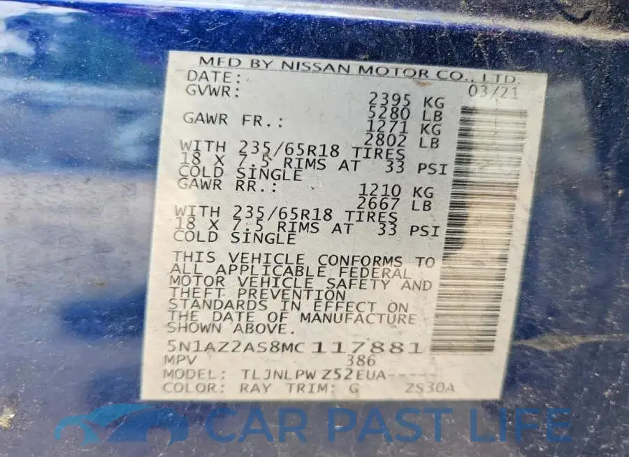 5N1AZ2AS8MC117881# 13