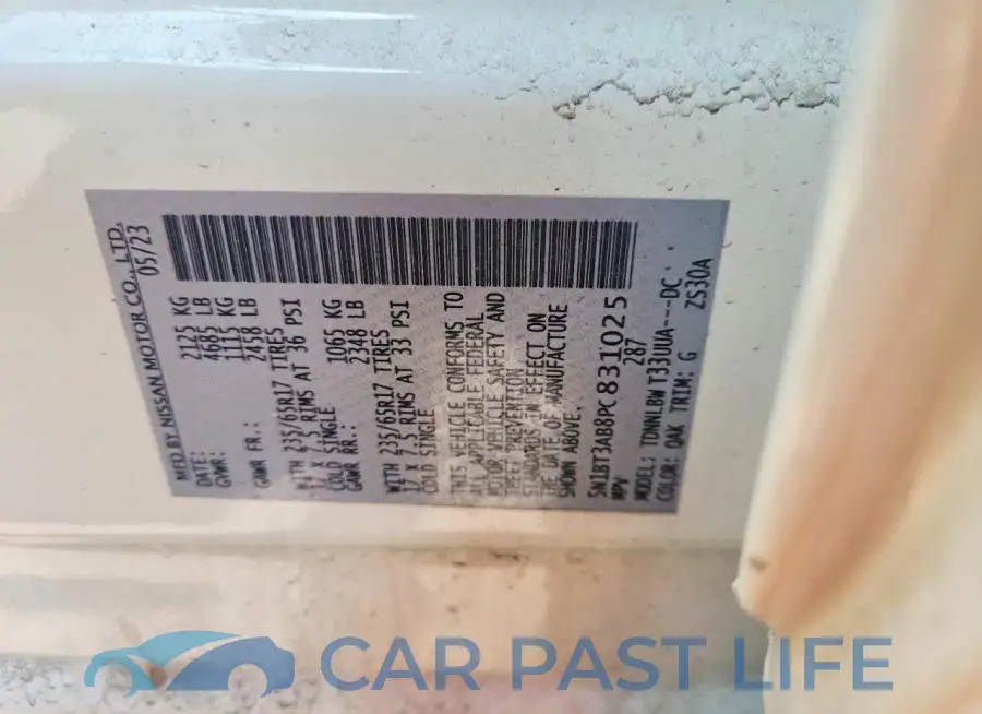 5N1BT3AB8PC831025# 14