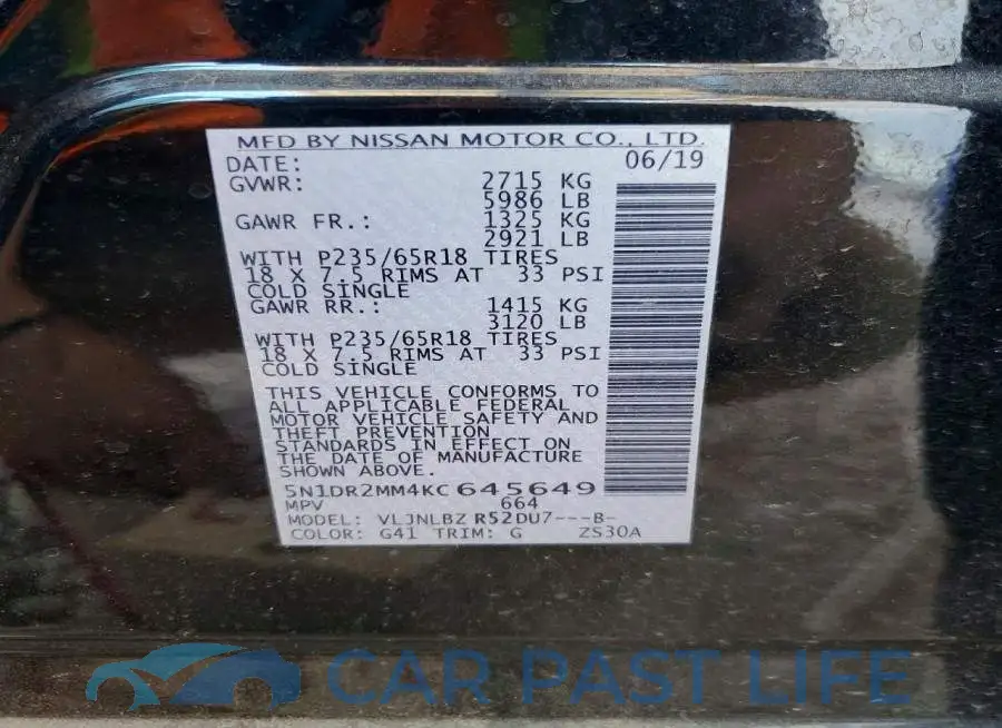 5N1DR2MM4KC645649# 13
