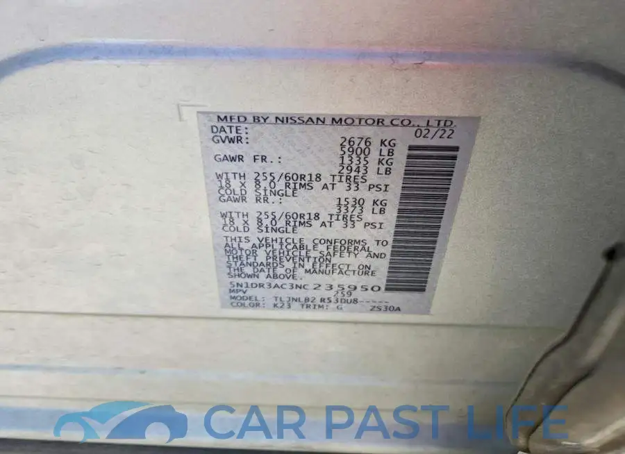 5N1DR3AC3NC235950# 13