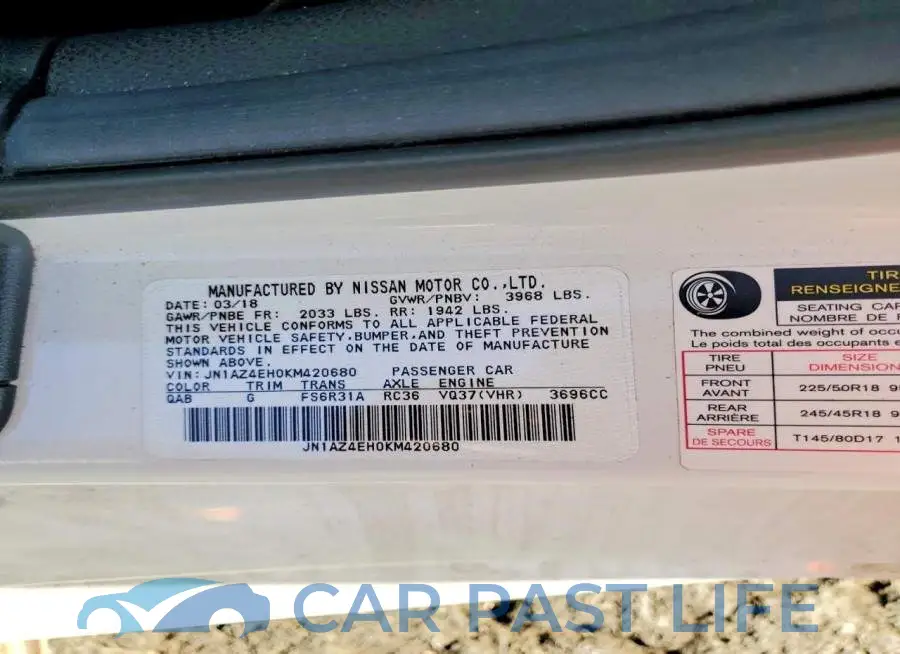 JN1AZ4EH0KM420680# 12