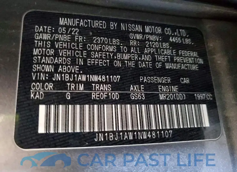 JN1BJ1AW1NW481107# 12