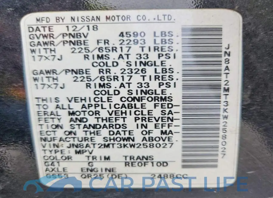 JN8AT2MT3KW258027# 13