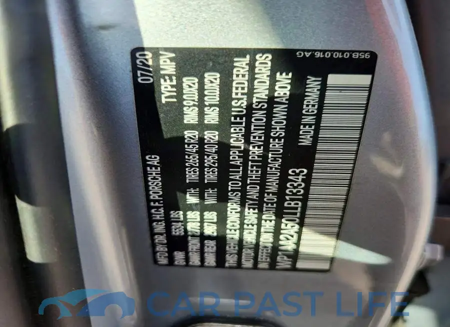 WP1AA2A50LLB13343# 12