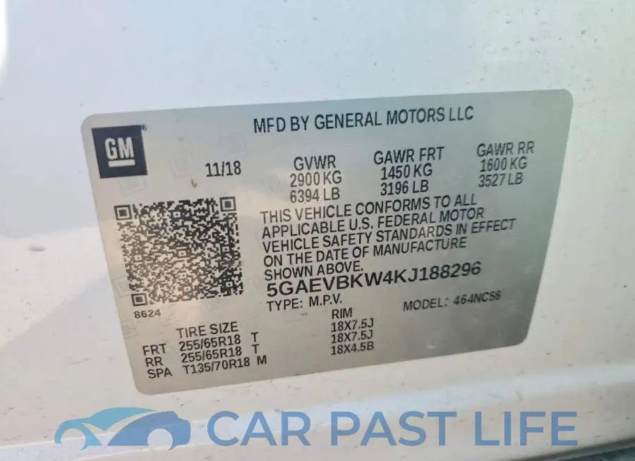 5GAEVBKW4KJ188296# 13