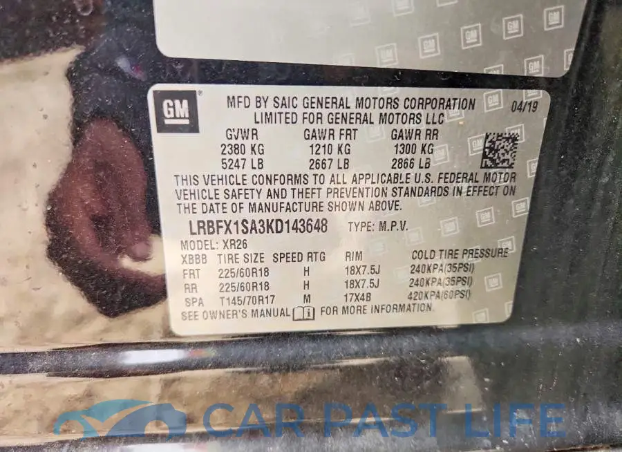 LRBFX1SA3KD143648# 13