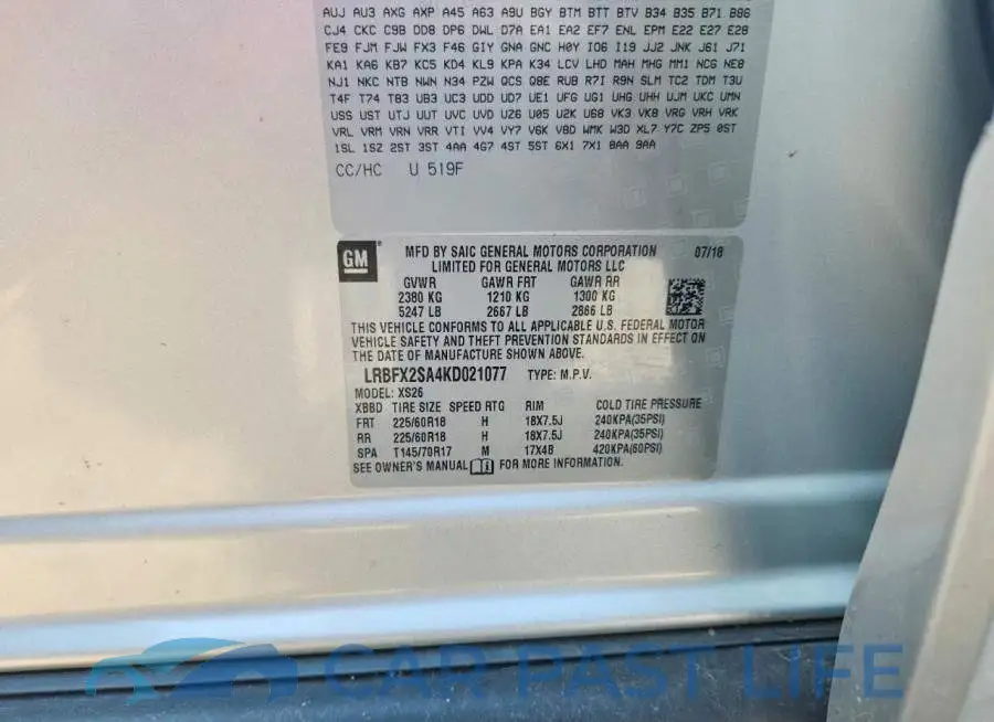 LRBFX2SA4KD021077# 13