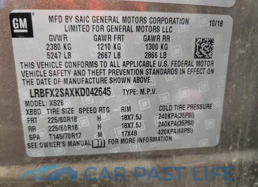 LRBFX2SAXKD042645# 12