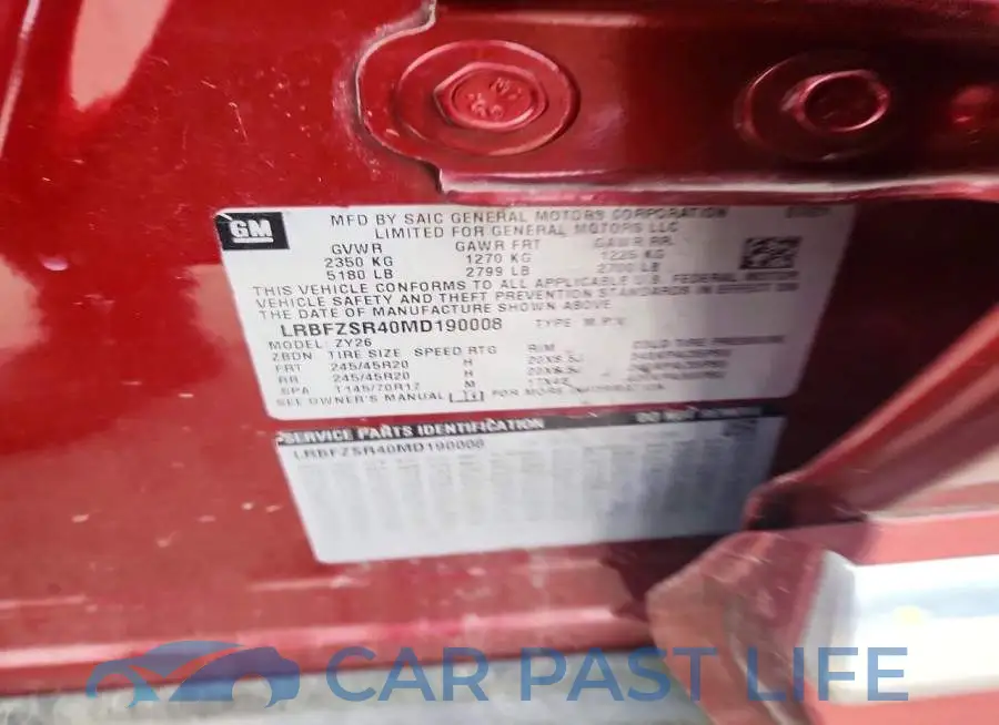 LRBFZSR40MD190008# 13