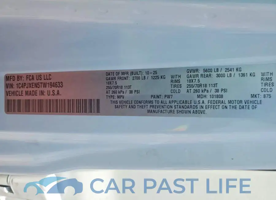 1C4PJXEN5TW194633# 13