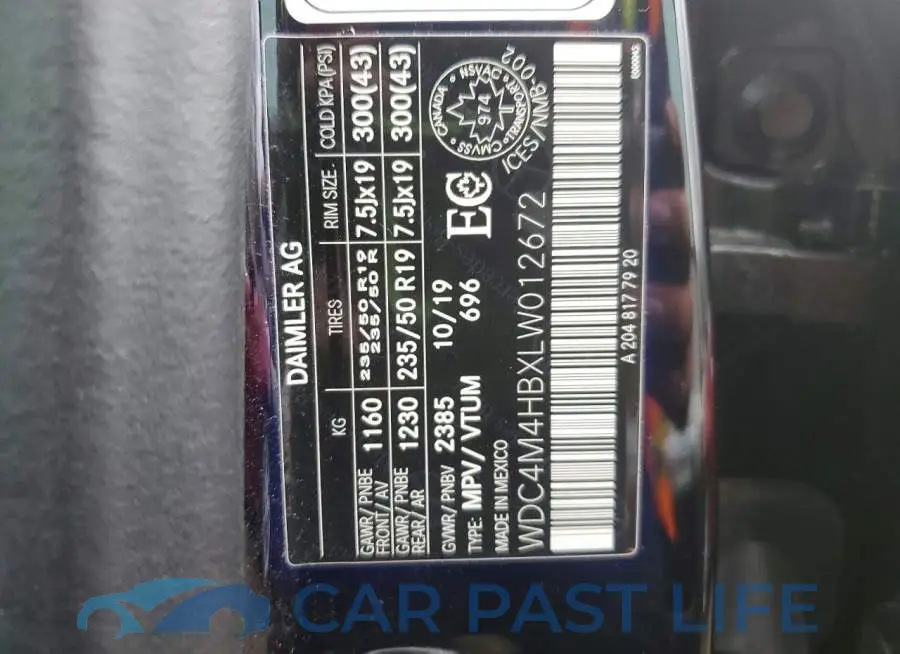 WDC4M4HBXLW012672# 13