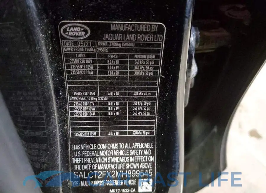 SALCT2FX2MH899545# 12