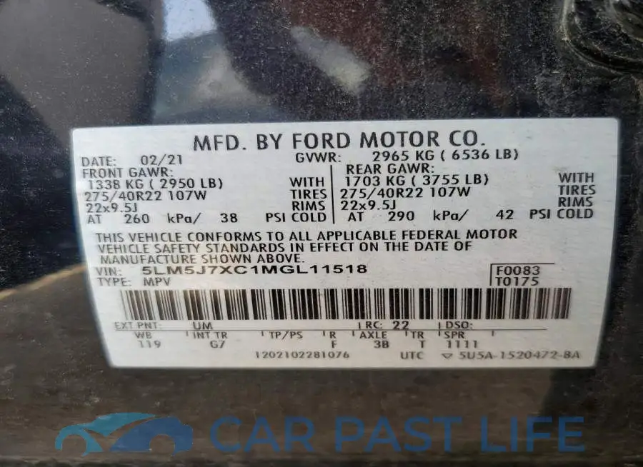 5LM5J7XC1MGL11518# 13