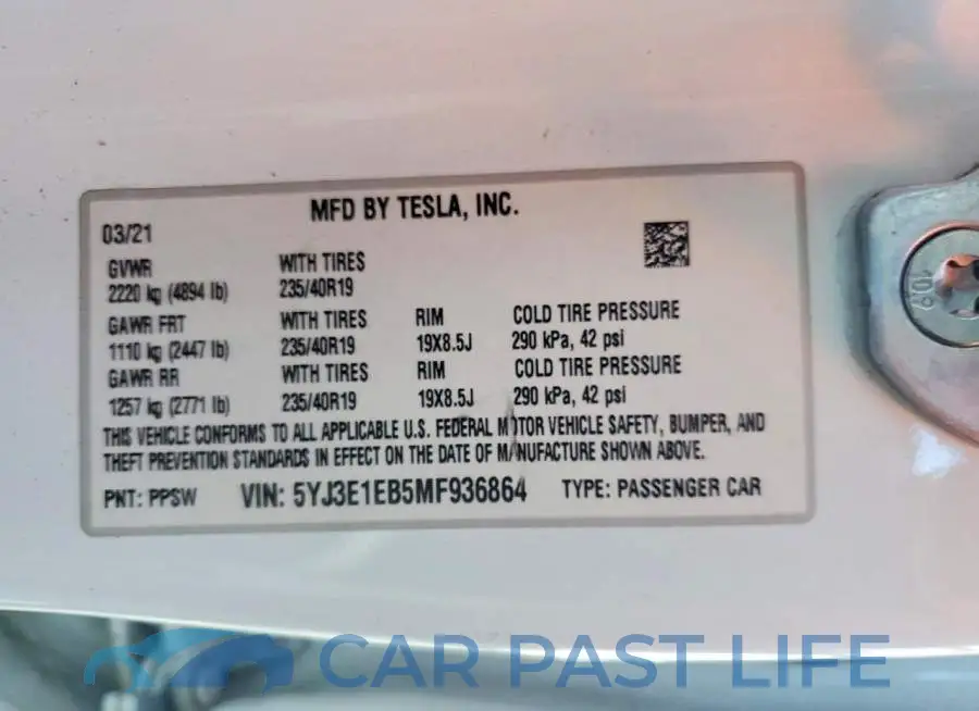 5YJ3E1EB5MF936864# 12